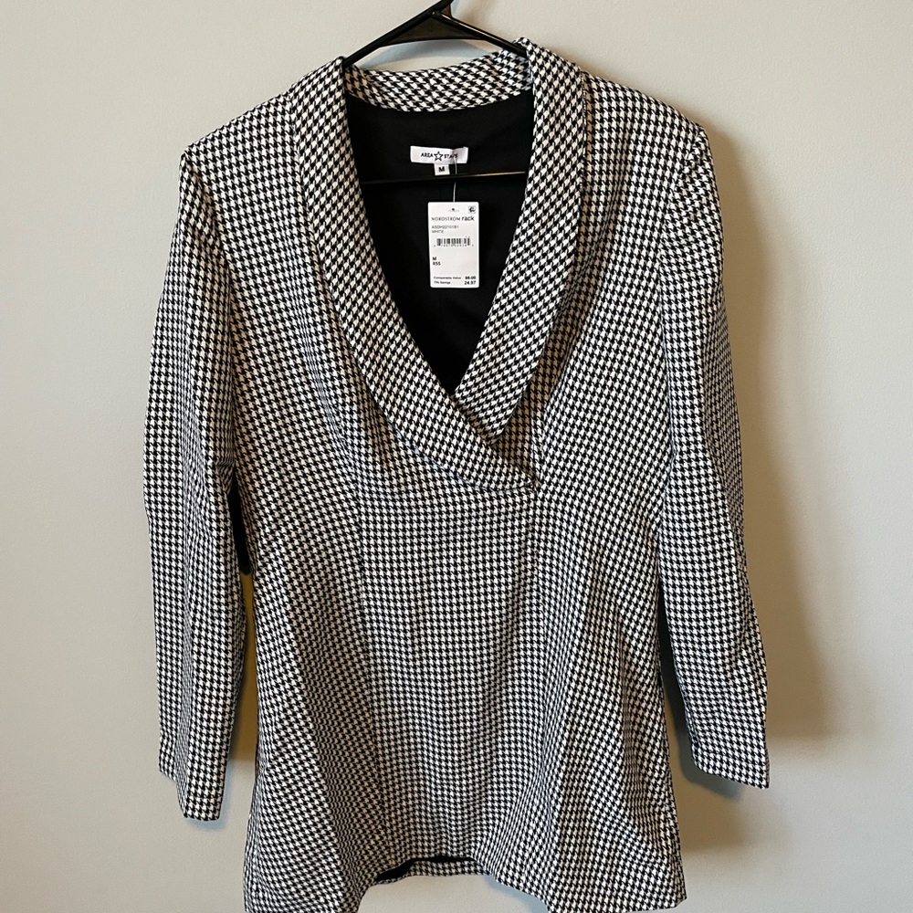 Houndstooth Black Mini Dress